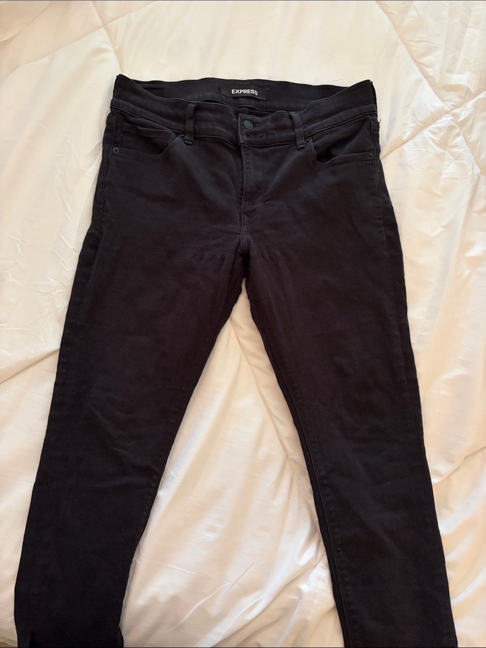 Express Women's Black Skinny Jeans - High Rise Stretch Fit
